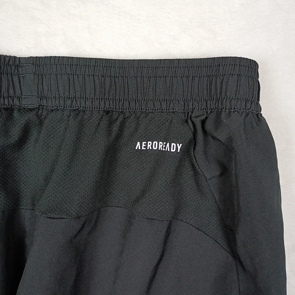 Adidas Aeroready Mens Small Black Athletic Training Shorts Zipper Pockets S‎